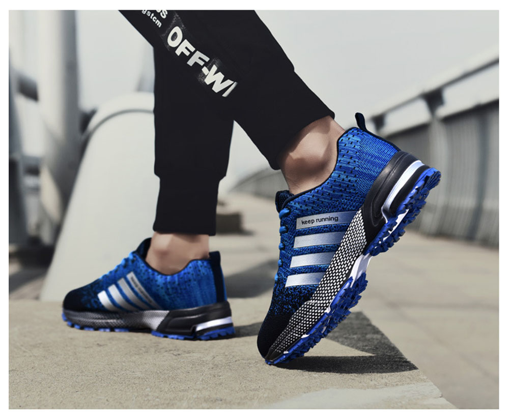 Large Size Men&apos;s Shoes Breathable Fly Woven Mesh Shoes Sports Shoes Running Shoes Sneakers