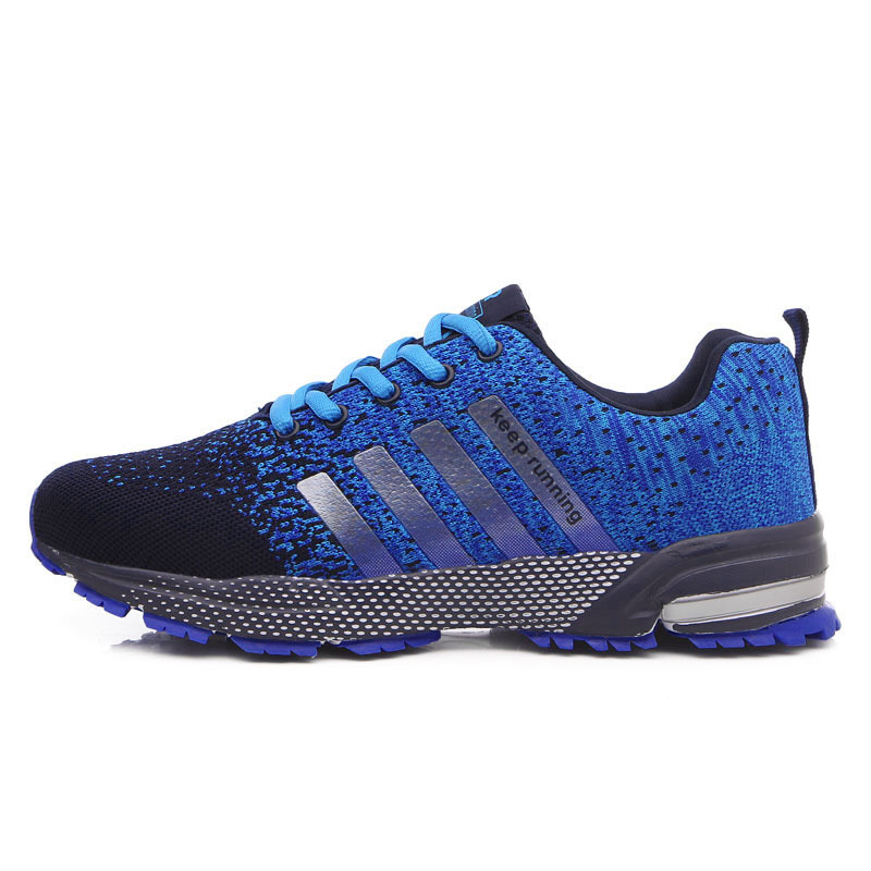 Large Size Men&apos;s Shoes Breathable Fly Woven Mesh Shoes Sports Shoes Running Shoes Sneakers