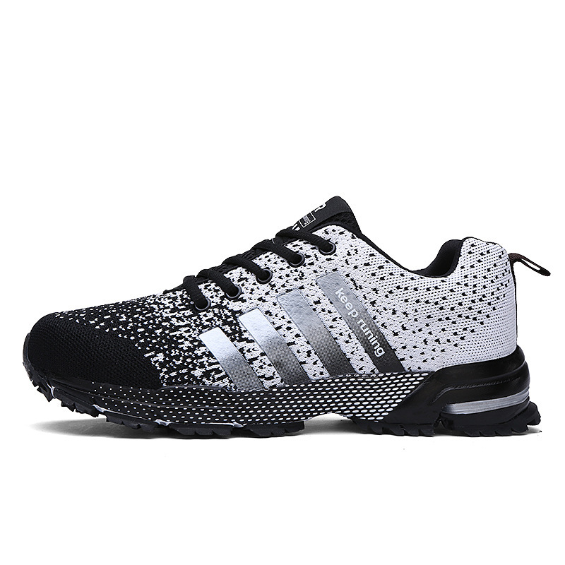 Large Size Men&apos;s Shoes Breathable Fly Woven Mesh Shoes Sports Shoes Running Shoes Sneakers