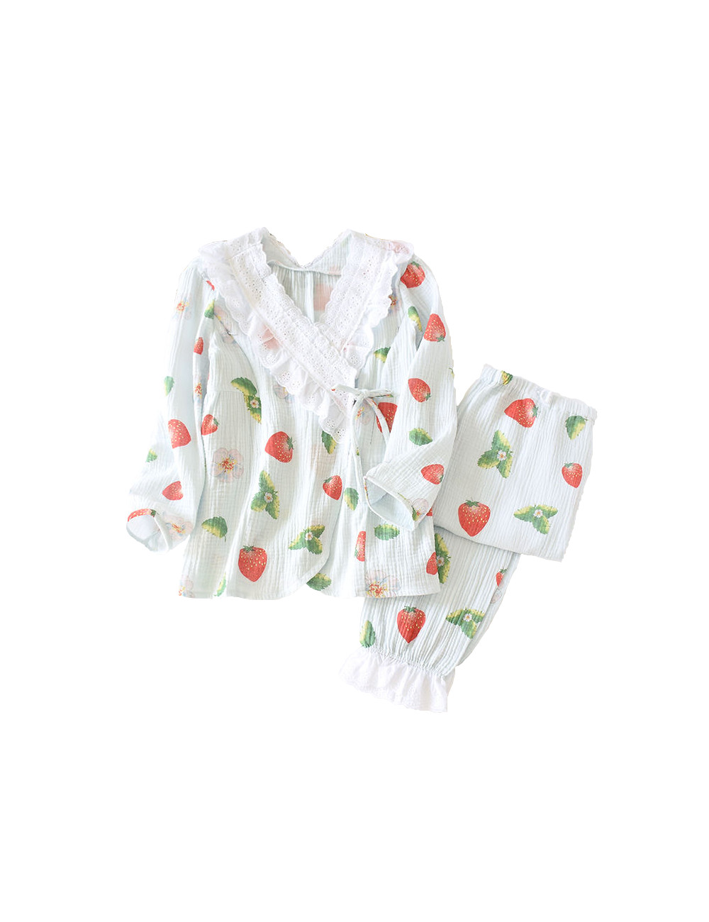 Women Pajamas Sets 100% Cotton Gauze Maternity Wear Loose Breastfeeding Clothing Sleepwear Plus size