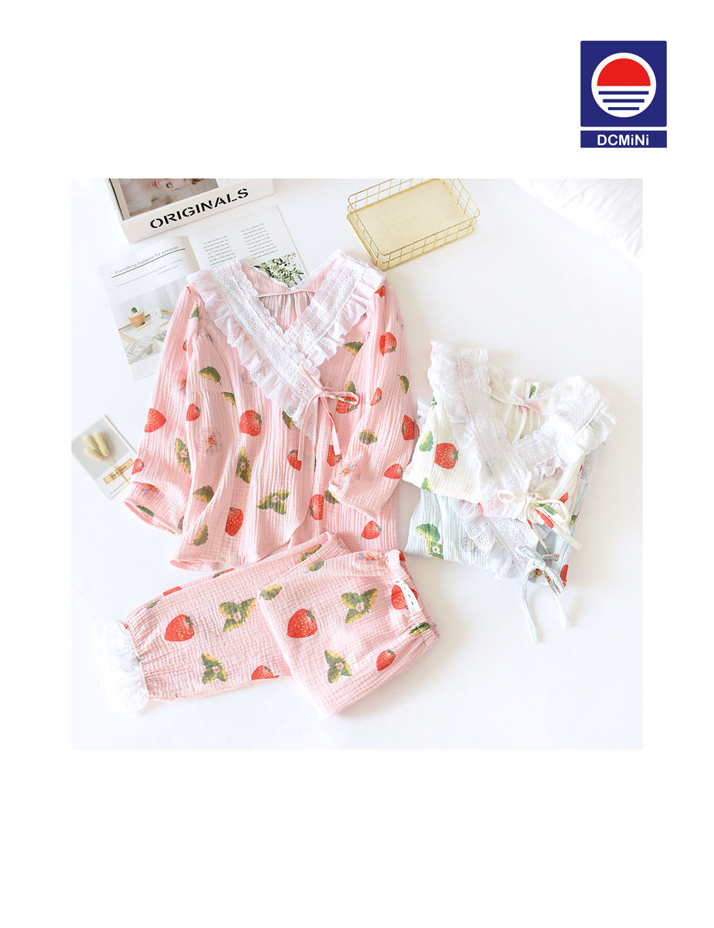 Women Pajamas Sets 100% Cotton Gauze Maternity Wear Loose Breastfeeding Clothing Sleepwear Plus size