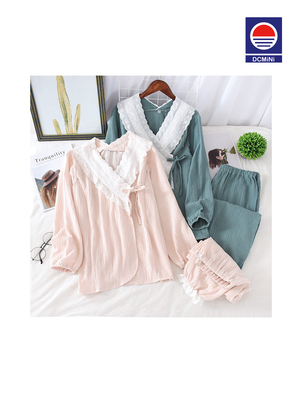 Women Pajamas Sets 100% Cotton Gauze Maternity Wear Loose Breastfeeding Clothing Sleepwear Plus size