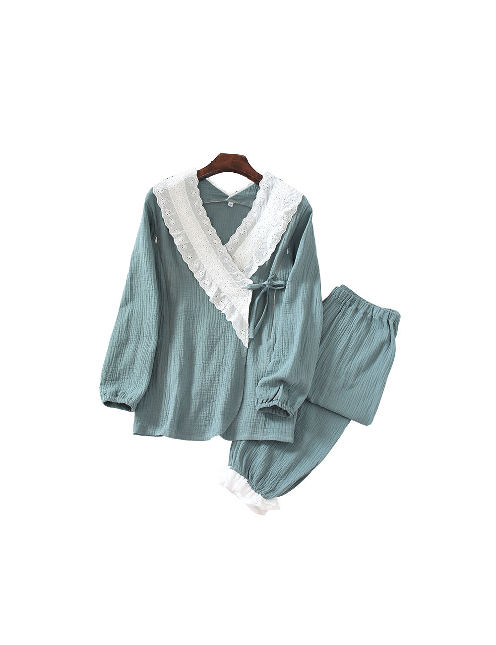 Women Pajamas Sets 100% Cotton Gauze Maternity Wear Loose Breastfeeding Clothing Sleepwear Plus size