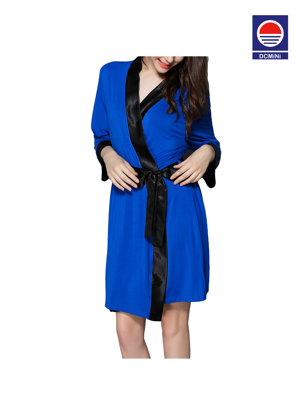 Exquisite Border Modal Robe Bathrobe Bathrobe Large Size Bathrobe V-Neck Sleepwear