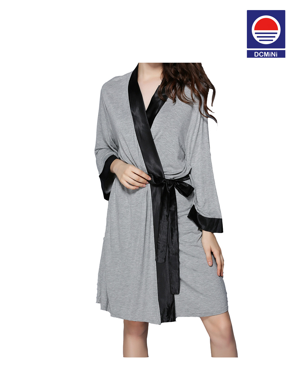 Exquisite Border Modal Robe Bathrobe Bathrobe Large Size Bathrobe V-Neck Sleepwear