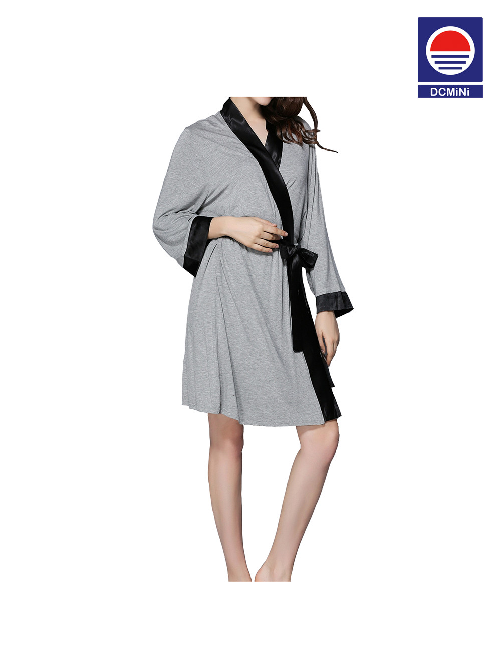 Exquisite Border Modal Robe Bathrobe Bathrobe Large Size Bathrobe V-Neck Sleepwear