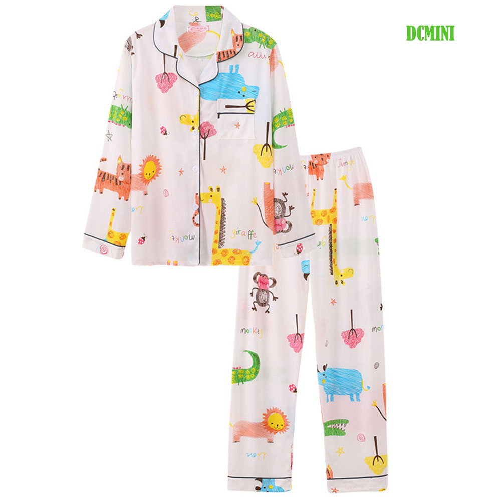 Long Sleeve Pajamas Women&apos;s Cardigan Milk Silk Suit Polka Dot Trousers Plus Size Home Service.