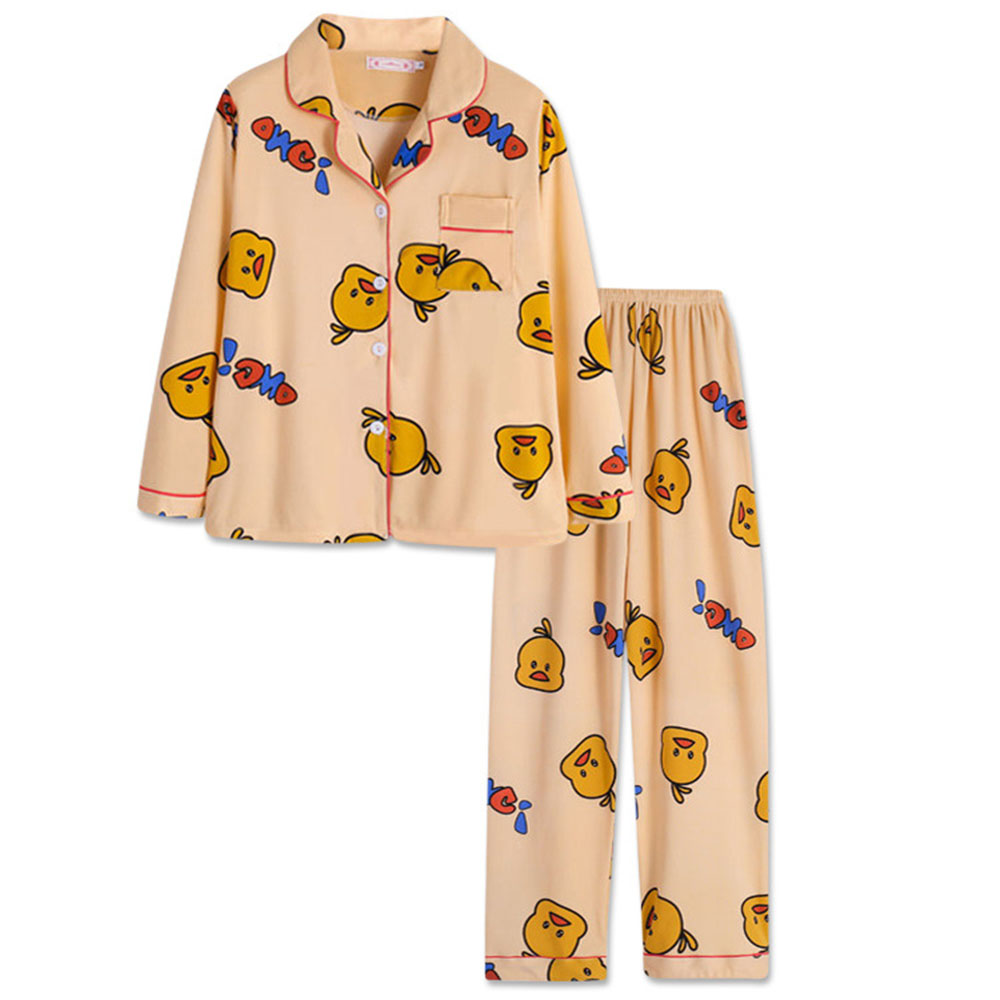 Long Sleeve Pajamas Women&apos;s Cardigan Milk Silk Suit Polka Dot Trousers Plus Size Home Service.