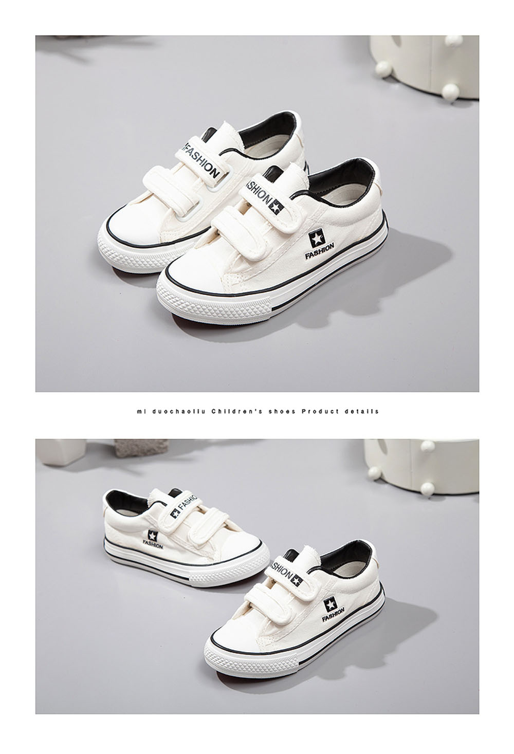 Little White Shoes Sports Children's Shoes Solid Color Non-slip Boys' Cloth Shoes