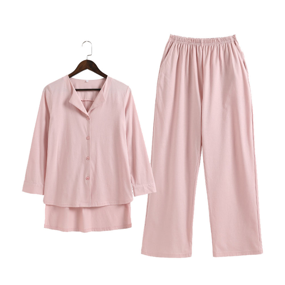DCMINI Pure Cotton Pajamas Women&apos;s Spring and Summer New Home Service Counter Quality Pajamas Set