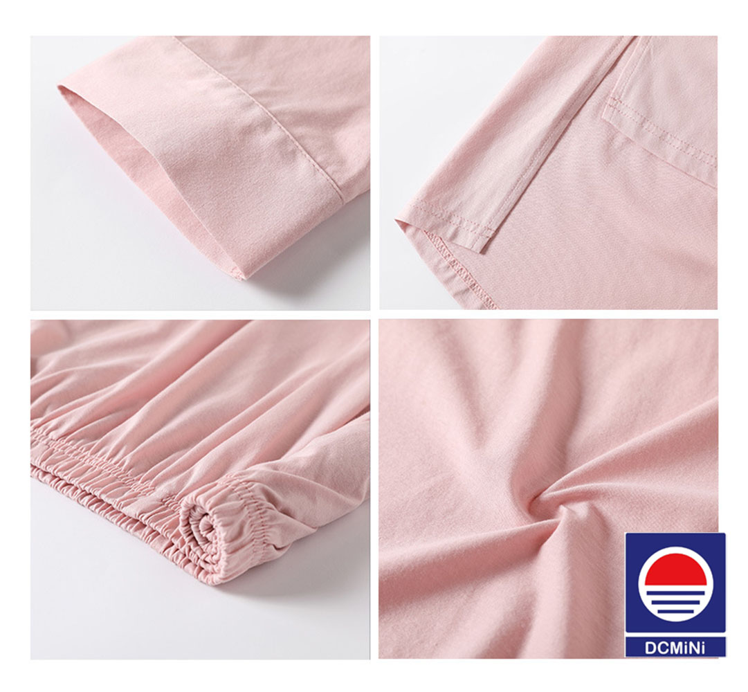 DCMINI Pure Cotton Pajamas Women&apos;s Spring and Summer New Home Service Counter Quality Pajamas Set