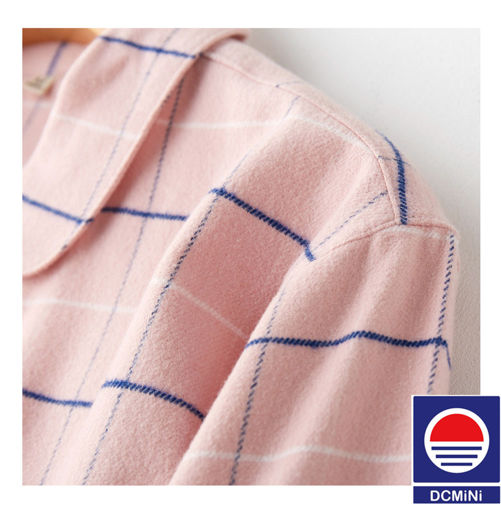 DCNINI Flannel Pajamas Ladies Plaid Pure Cotton Brushed Long-sleeved  Service Couple Suit