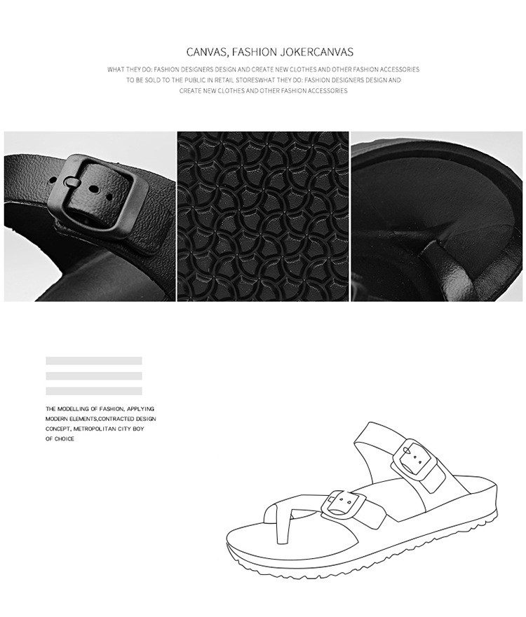 Men&apos;s Open Toe Slip On Fashion Casual Shoes Male Slippers Roman Beach Sandalies Plus Size 40-45