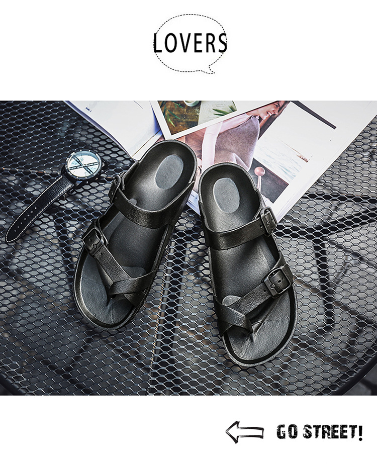 Men&apos;s Open Toe Slip On Fashion Casual Shoes Male Slippers Roman Beach Sandalies Plus Size 40-45