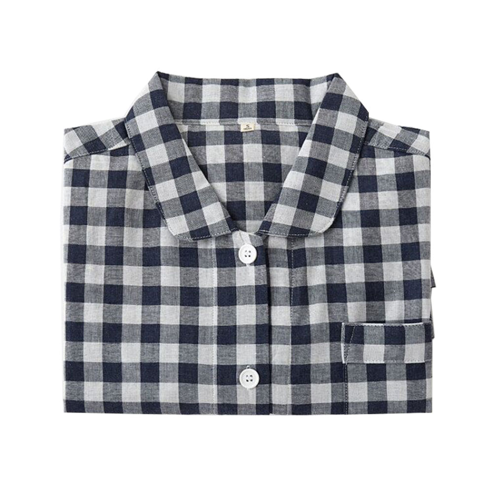 DCMINI Double-layer Cotton Long-sleeved Loose Large Size Cotton Home Service Men's Couple Suit