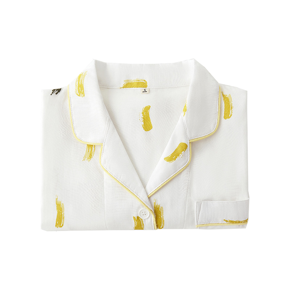 DCMINI Pure Cotton Gauze Pajamas Women Sweet Baby Collar Cotton Summer Thin Home Wear