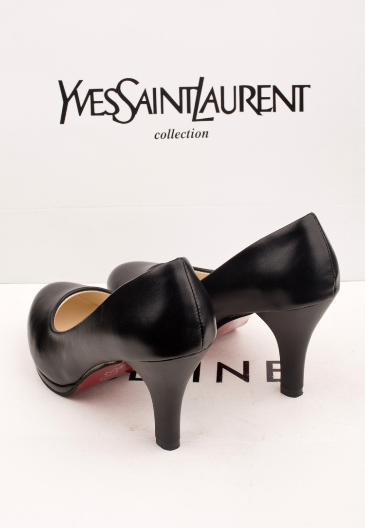 Quality Leather Women Classic Black High Heels Shoes Ladies Fashion OL Office Working Party Shoes
