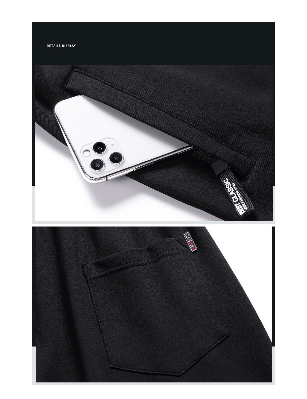 Men&apos;s Basic Pants Cotton Yoga Sweatpants Joggers Straight Running Casual Athletic Pants with Pockets