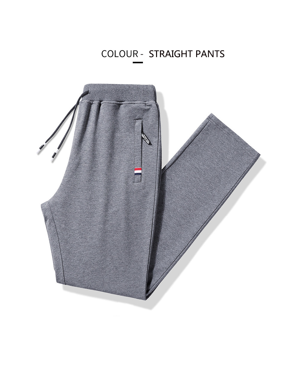 Men&apos;s Basic Pants Cotton Yoga Sweatpants Joggers Straight Running Casual Athletic Pants with Pockets