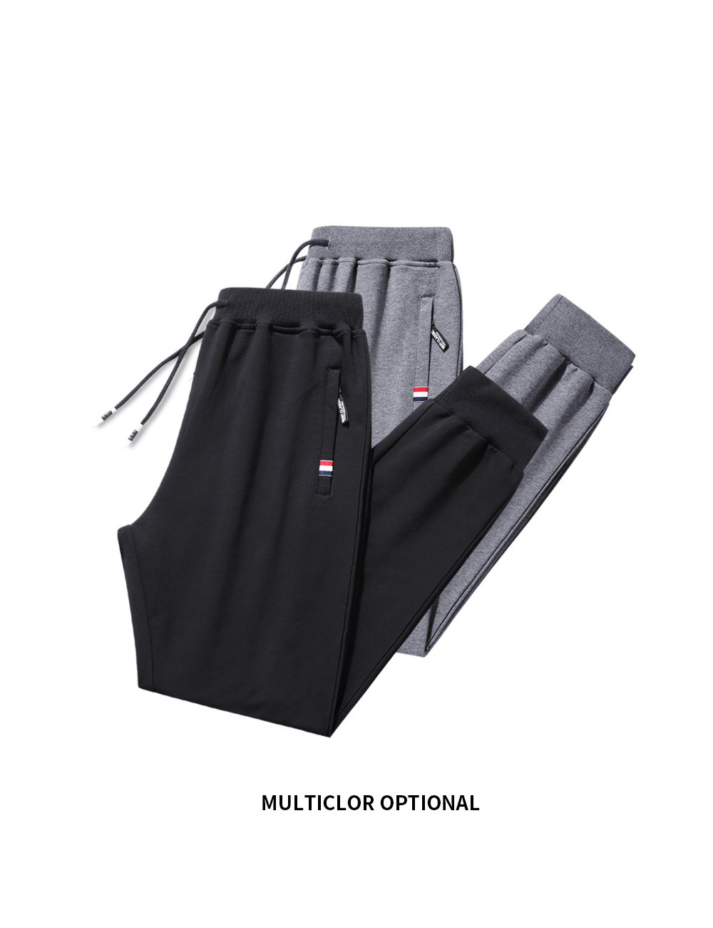 Men&apos;s Basic Pants Cotton Yoga Sweatpants Joggers Straight Running Casual Athletic Pants with Pockets