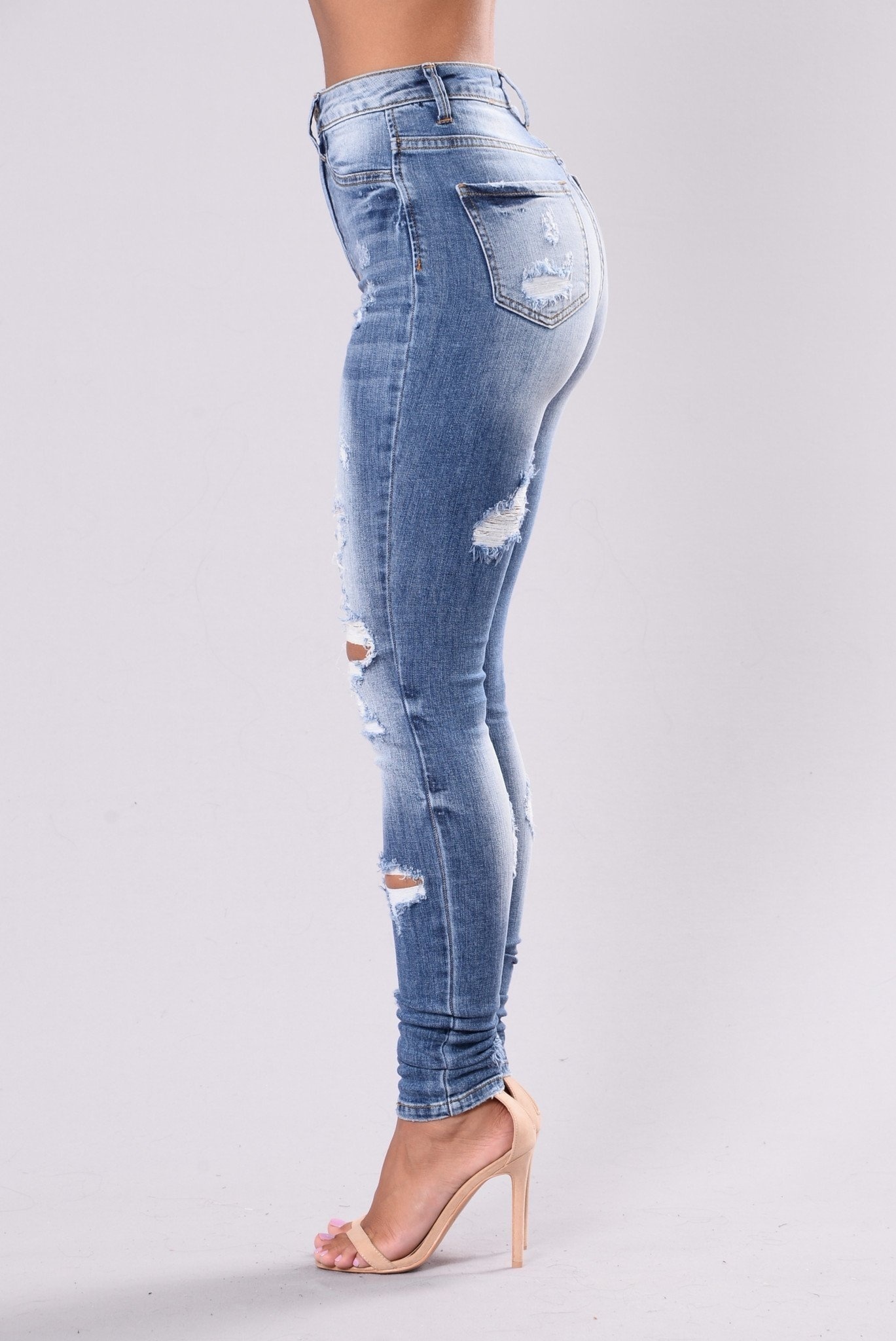 Large Size Ripped Pants Women&apos;s Trousers Fashion Ripped Feet Pants Ladies Jeans Trend