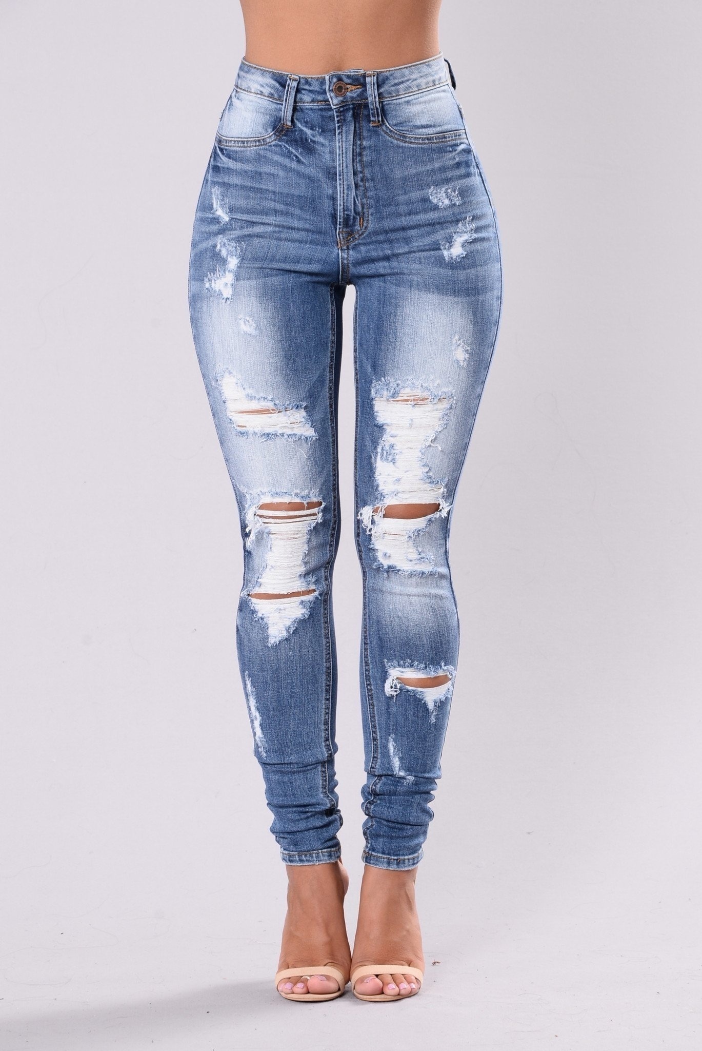 Large Size Ripped Pants Women&apos;s Trousers Fashion Ripped Feet Pants Ladies Jeans Trend