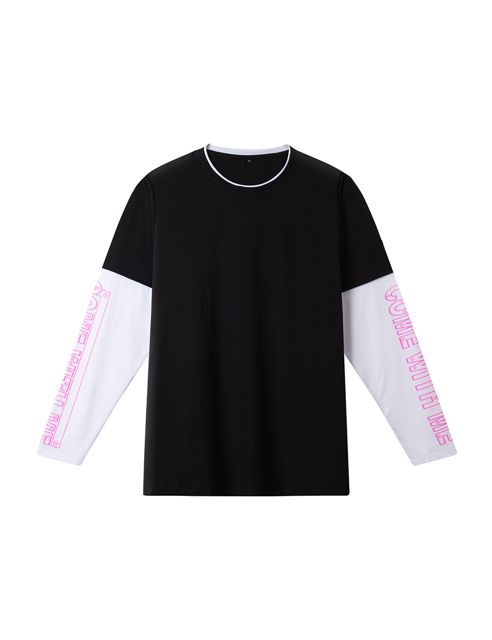 Men&apos;s Long Sleeve Cotton T-Shirt Athletic Casual Loose Crew Top Classic O-Neck Baseball Tee