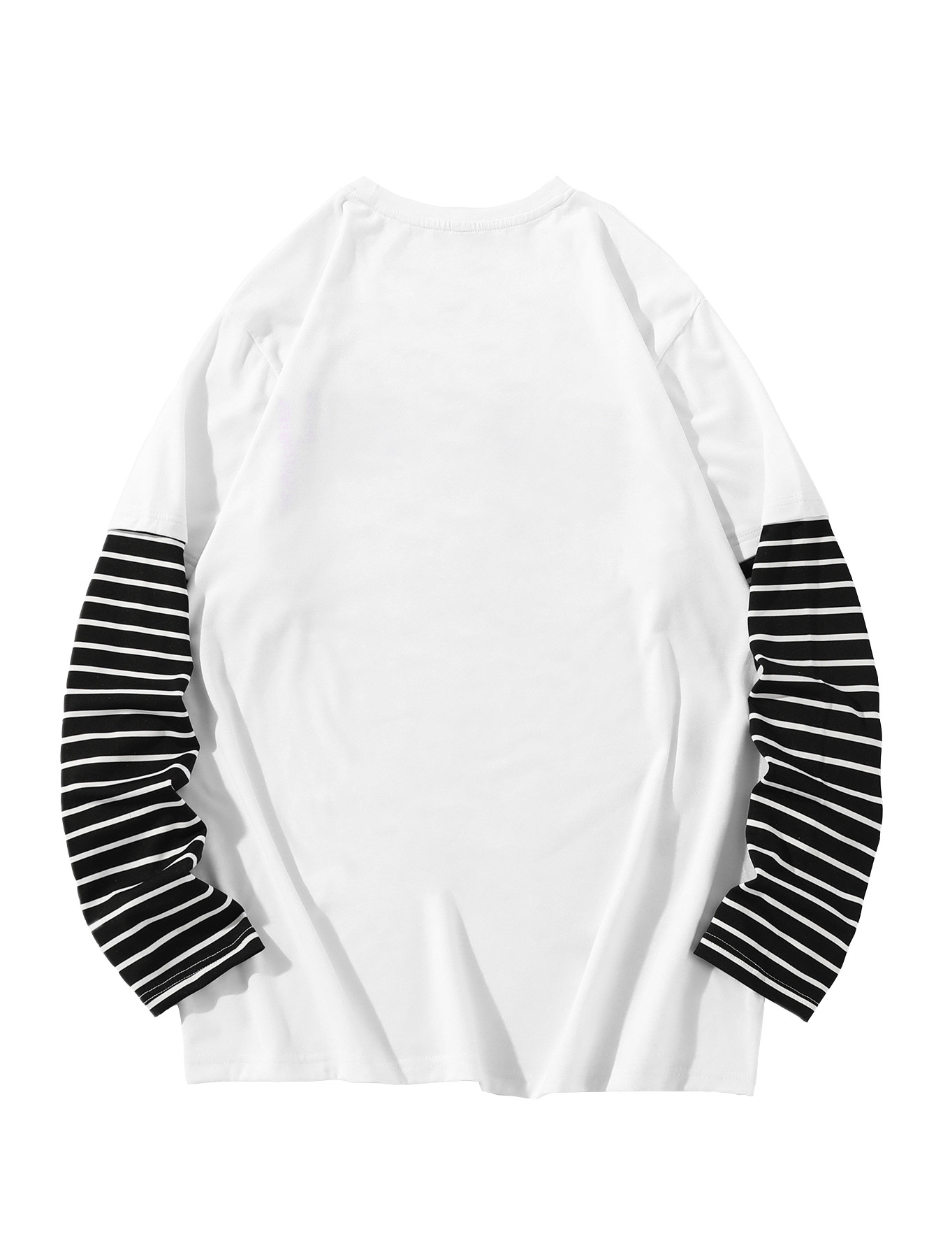 Men&apos;s Long Sleeve Cotton T-Shirt Athletic Casual Loose Crew Top Classic O-Neck Baseball Tee