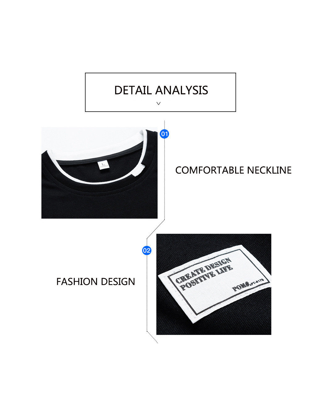Men&apos;s Long Sleeve Cotton T-Shirt Casual Loose Crew Top Lightweight Classic O-Neck T-Shirts Hoodies