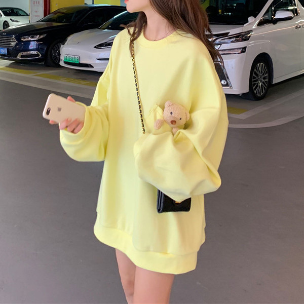 Fashion Harajuku Bear doll Hoodie Women Loose Korean Style Sweatshirt Streetwear Hoodies Pullovers