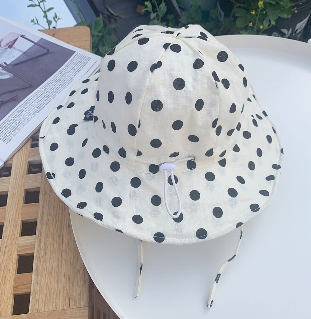 Baby Big Brim Hat Cotton Adjustable Autumn Sun Hat Fisherman Hat Children 1-3 Years Old