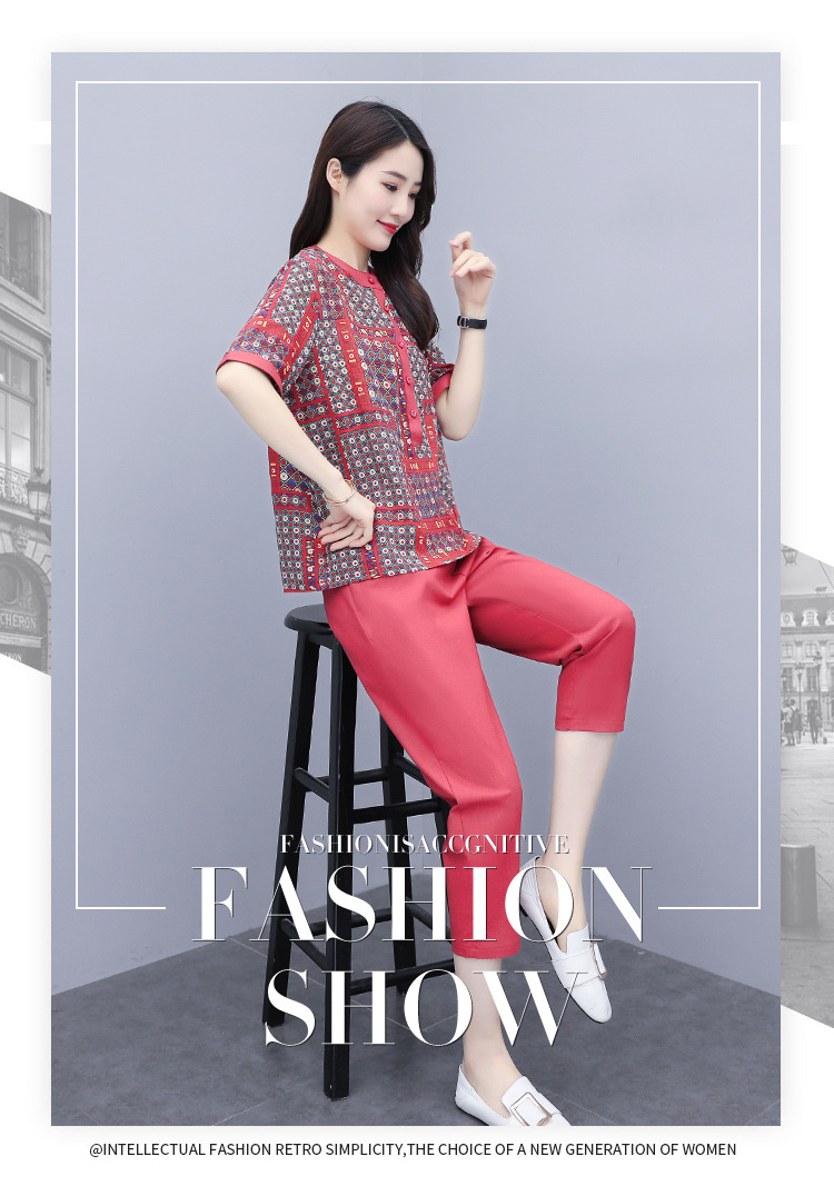 Imitation Cotton and Linen Suit  Two-piece Trousers Loose Carrot Pants Cropped Trousers Casual