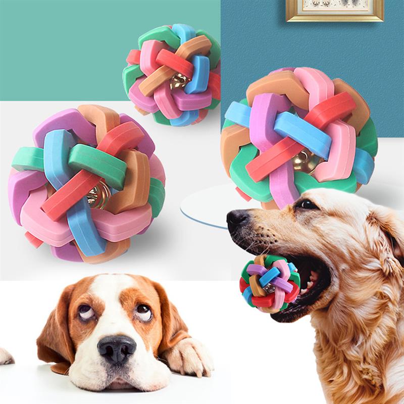 Colorful Pet Dog Molar Ball Soft Wear-Resistant Bite-Resistant Toy Ball Durable Interaction Toys