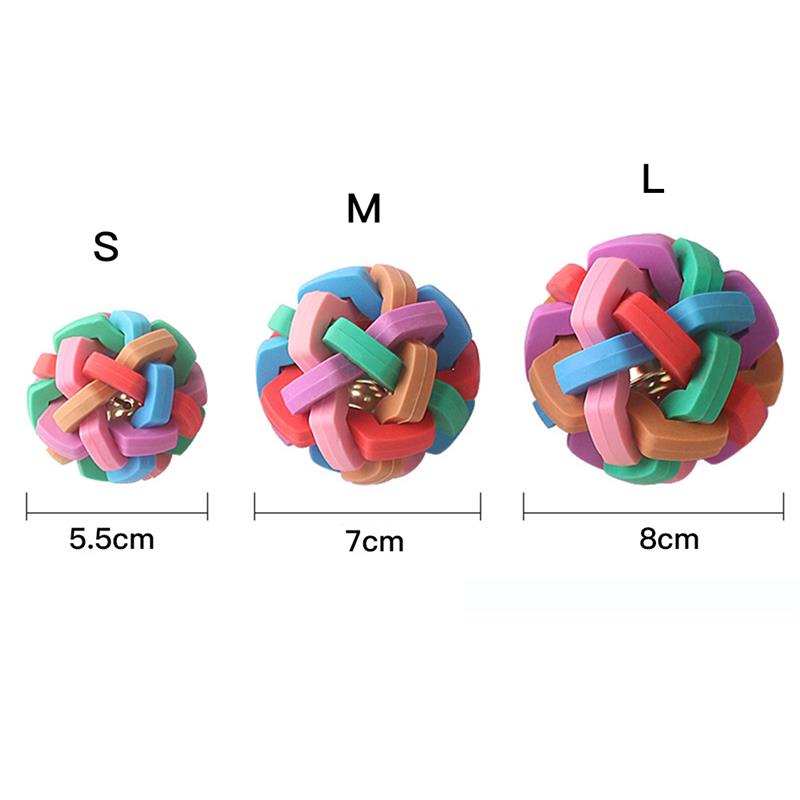 Colorful Pet Dog Molar Ball Soft Wear-Resistant Bite-Resistant Toy Ball Durable Interaction Toys