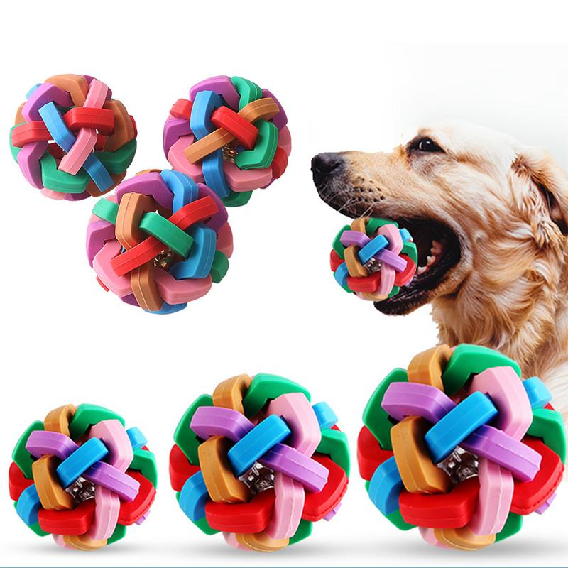 Colorful Pet Dog Molar Ball Soft Wear-Resistant Bite-Resistant Toy Ball Durable Interaction Toys