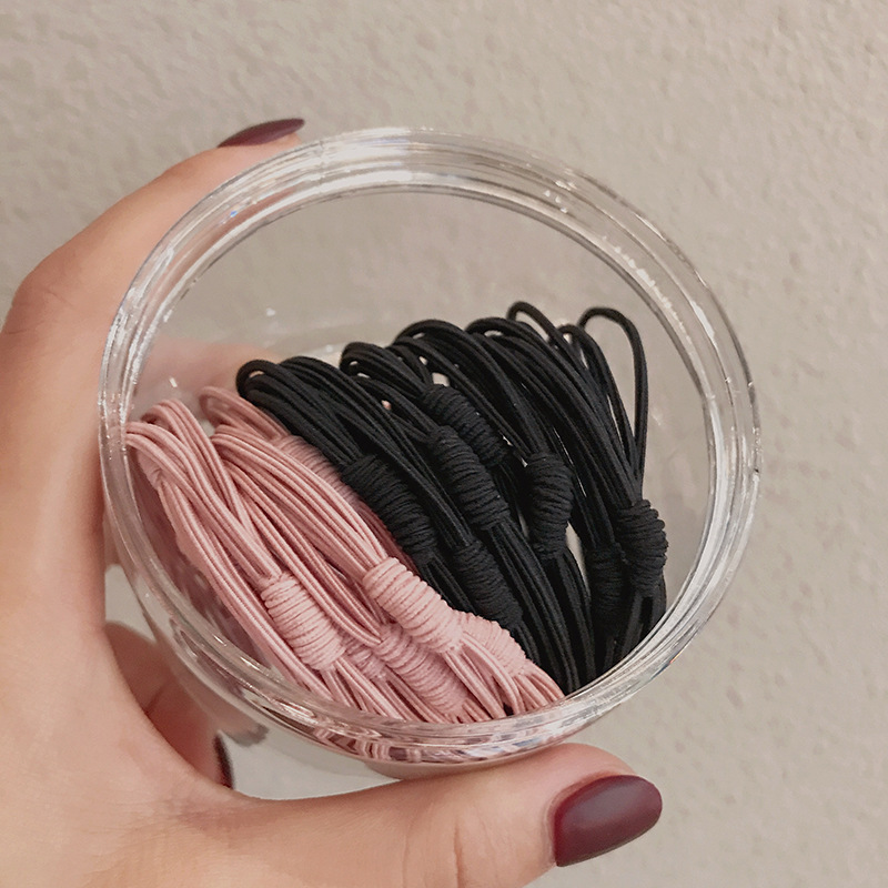 Canned 20 Basic Rubber Band Girl Hair Ring Net Red Ins Headband Simple Four In One Headband