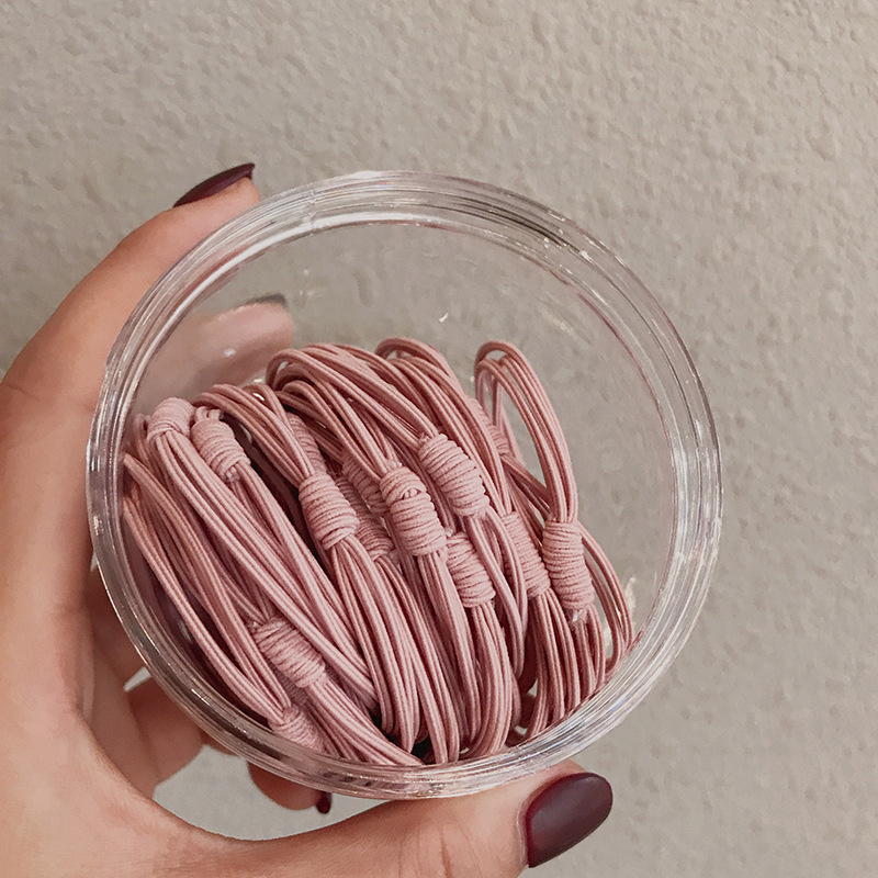 Canned 20 Basic Rubber Band Girl Hair Ring Net Red Ins Headband Simple Four In One Headband