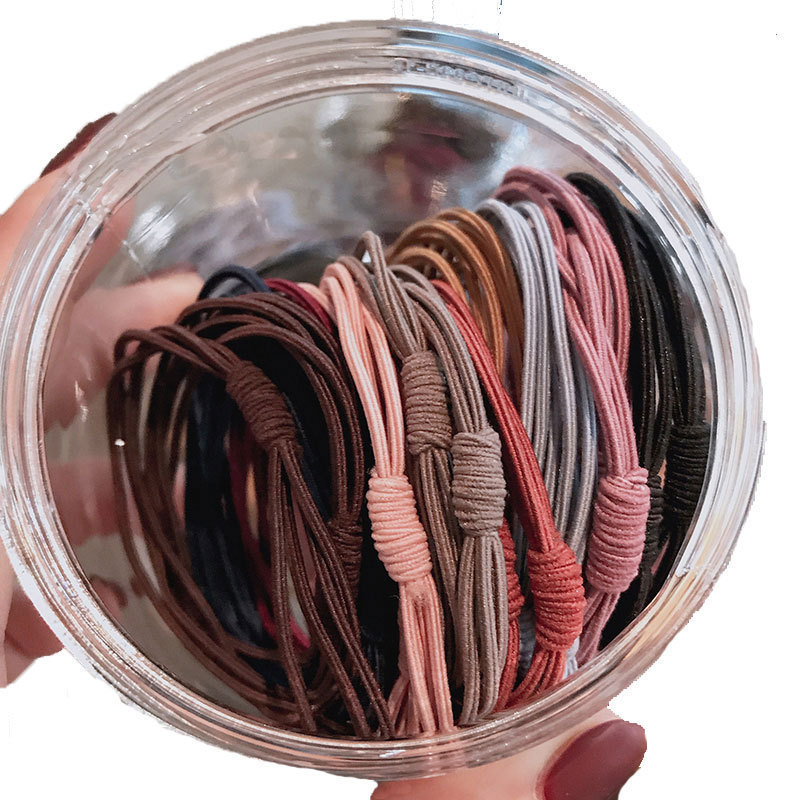 Canned 20 Basic Rubber Band Girl Hair Ring Net Red Ins Headband Simple Four In One Headband