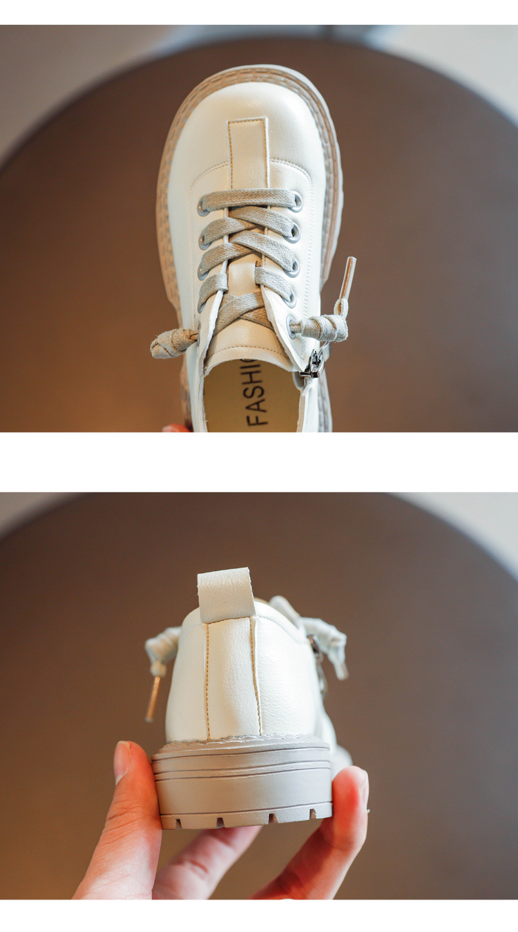 Children's Shoes, Girls' Shoes, All-match Leather Shoes with Soft Soles, Baby Boots