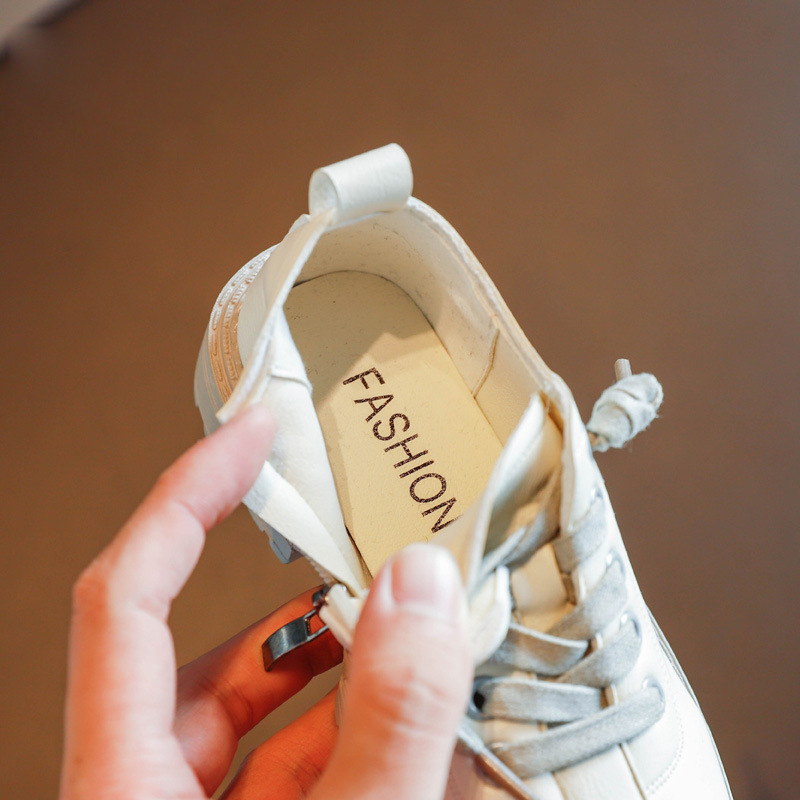 Children's Shoes, Girls' Shoes, All-match Leather Shoes with Soft Soles, Baby Boots