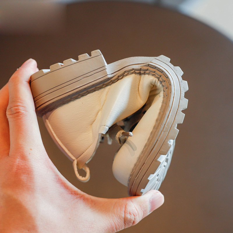 Children's Shoes, Girls' Shoes, All-match Leather Shoes with Soft Soles, Baby Boots