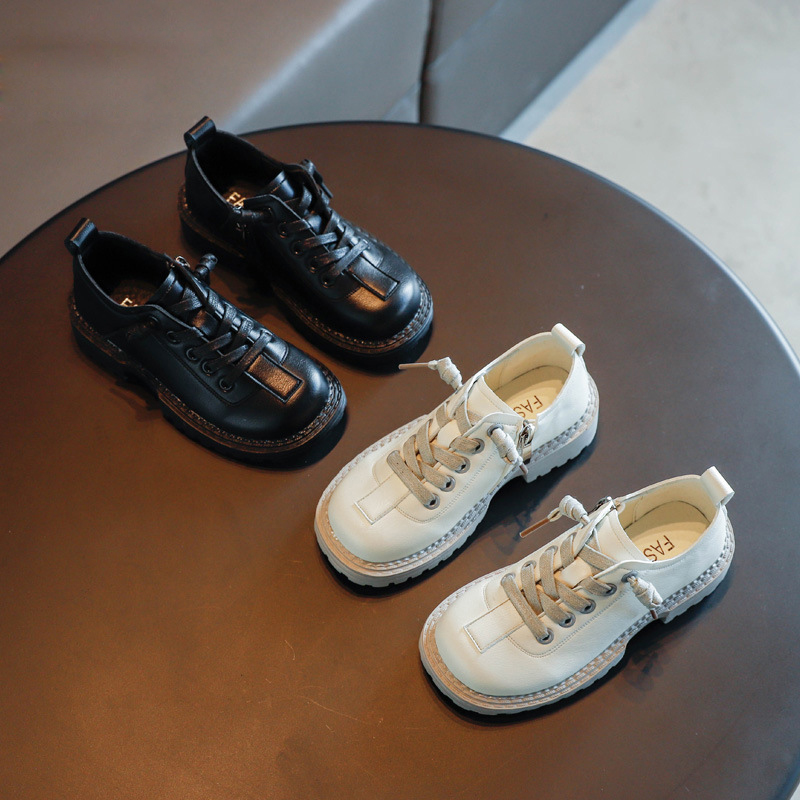 Children's Shoes, Girls' Shoes, All-match Leather Shoes with Soft Soles, Baby Boots