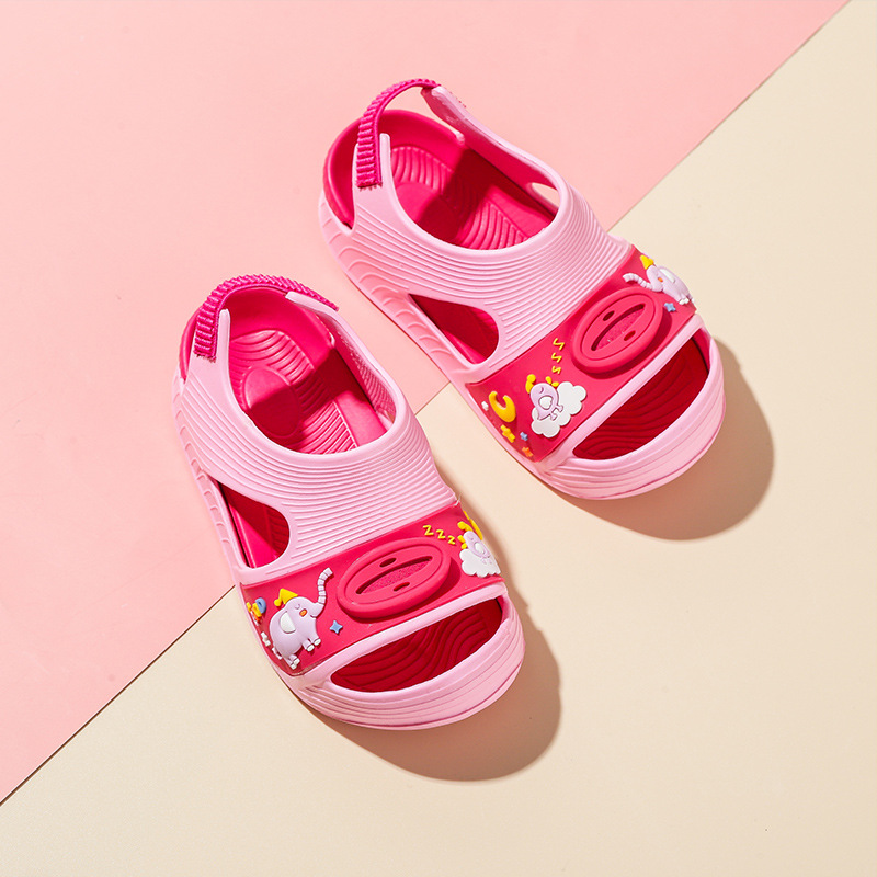 Children's Sandals Summer Girls Boys Baby Infant Toddler Hole Shoes Non-slip Baotou Toddler Shoes