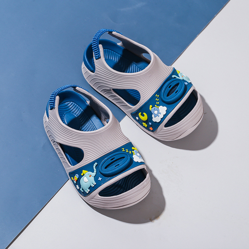 Children's Sandals Summer Girls Boys Baby Infant Toddler Hole Shoes Non-slip Baotou Toddler Shoes