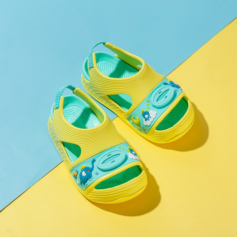 Children's Sandals Summer Girls Boys Baby Infant Toddler Hole Shoes Non-slip Baotou Toddler Shoes