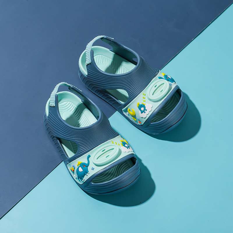 Children's Sandals Summer Girls Boys Baby Infant Toddler Hole Shoes Non-slip Baotou Toddler Shoes