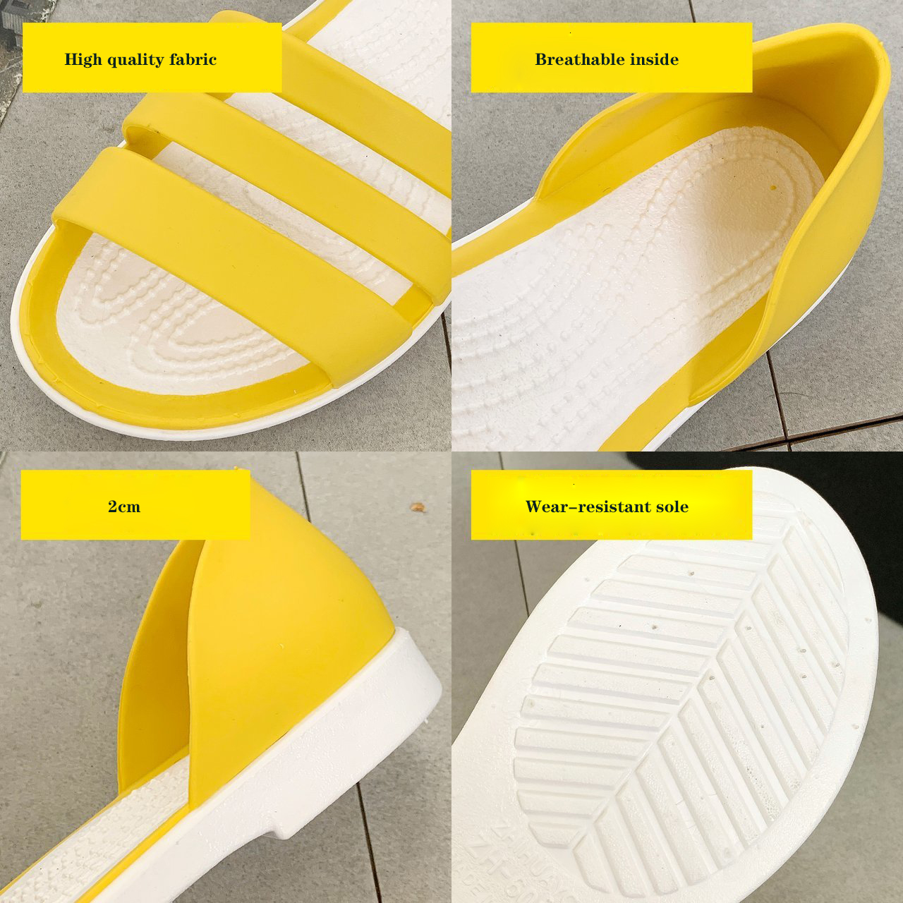 Sandals Women&apos;s New One-step Women&apos;s Large Size Waterproof Beach Casual Flat Shoes