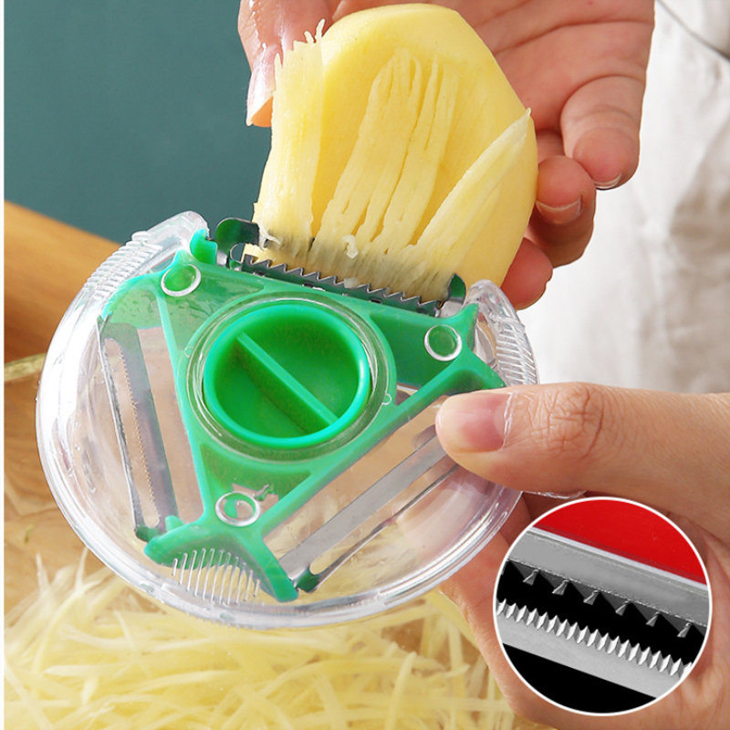 3 in 1 Trio Peeler Set Slicer Stainless Steel Shredder Cutter Multi Peel Blade Grater Kitchen Tool