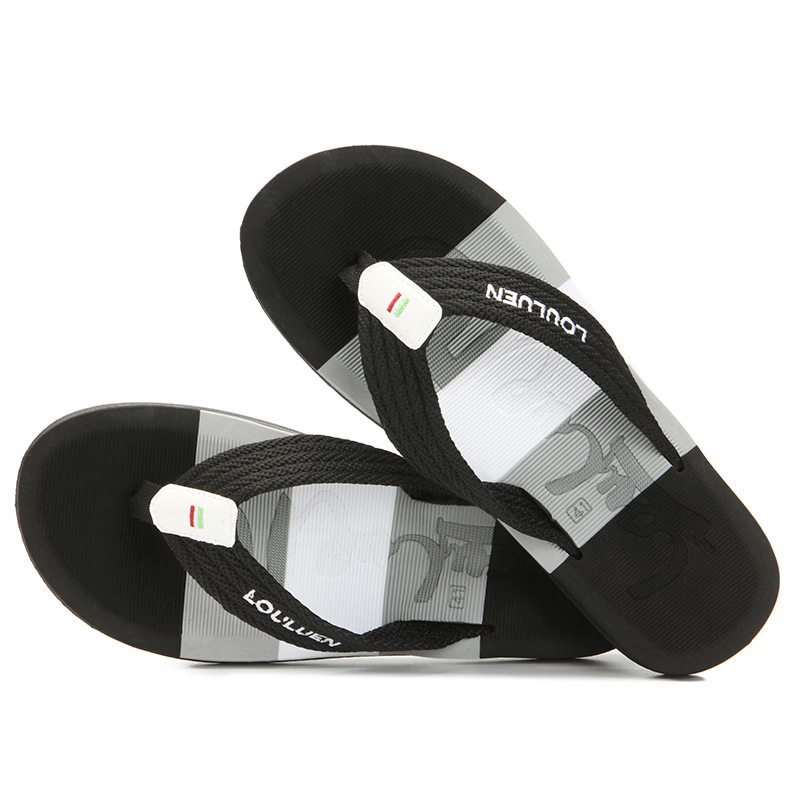 New Summer Flip Flops Beach Shoes Fashion Slippers Men&apos;s Trendy Outer Wear Clip Tow