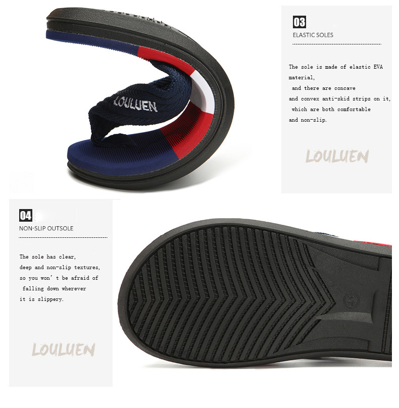 New Summer Flip Flops Beach Shoes Fashion Slippers Men&apos;s Trendy Outer Wear Clip Tow